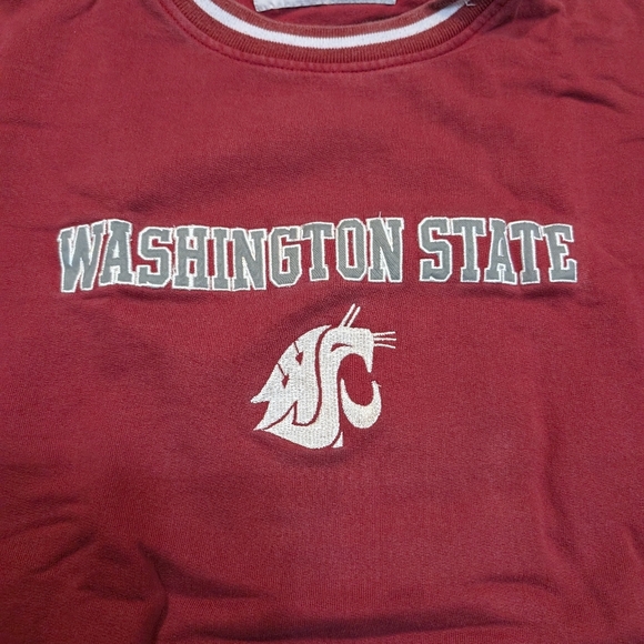 VTG Russell Athletic Washington State Maroon Crewneck Sweater Men's L Red - Picture 3 of 6